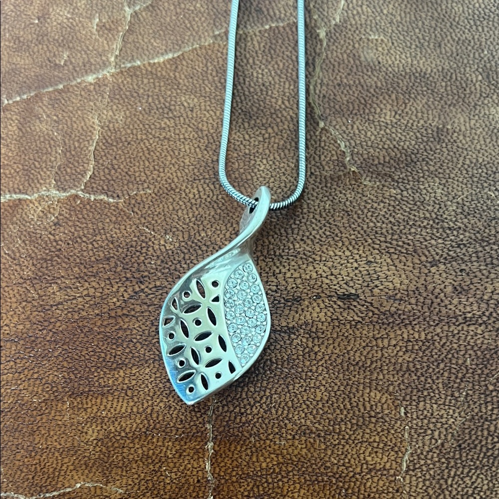 Brighton Silver Leaf Pendant Necklace